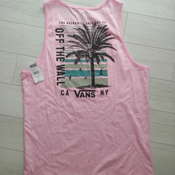 Vans Shirts Vans New Mens Palm Pink Tank Poshmark